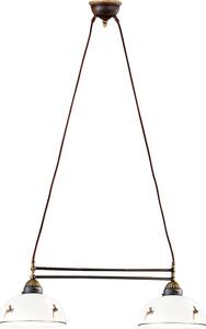 Kolarz 731.82.150 - Lampadario a cavo NONNA 2xE27/75W/230V cervo oro rosa