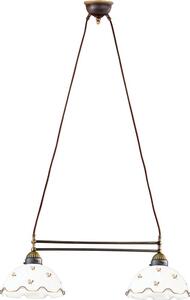 Kolarz 731.82.160 - Lampadario sospeso con cavo NONNA 2xE27/75W/230V, decorazione a fiori, oro rosa