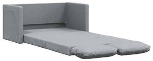 Divano Letto da Terra 2 in 1 Grigio Chiaro 112x174x55cm Tessuto