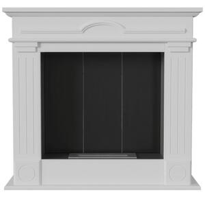 Camino Bioetanolo DECEMBER T�V Bianco 95x28x87 cm, Facile Montaggio, Ecologico - Certificato di Sicurezza