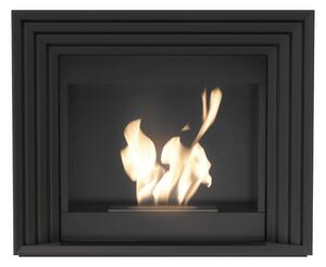 Camino Bioetanolo PLANET T�V Nero - Altezza 98cm, Dimensioni 115x33x98 cm, Acciaio e MDF