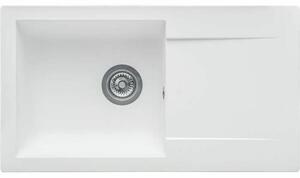 Lavello da incasso ESRADOR EINNA, in SMC BLANCO UNI - 17, 1 vasca, dimensioni 78 x 43,5 cm, scarico manuale