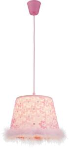 Globo 15720 - Lampadario a sospensione per bambini TARSO 1xE27/60W/230V rosa