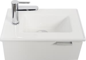 Mobile da bagno sotto lavabo L 40 x P 35 x H 48 cm in pannello di truciolato bianco