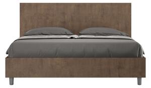 Letto Matrimoniale 160x190 cm Senza Rete Testata Dritta New Egos Noce