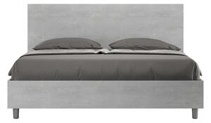 Letto Matrimoniale 160x190 cm Senza Rete Testata Dritta New Egos Cemento