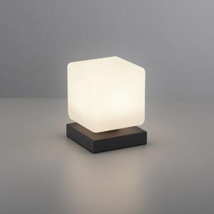 Lampada da tavolo grigio scuro con LED dimmerabile con touch - Jano