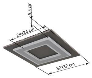 Globo 48033-24 - Plafoniera LED JAYDEN LED/24W/230V 32x32 cm antracite