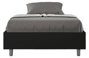 Letto 1 Piazza E Mezzo 120x190 cm Senza Rete Senza Testata Imbottito in Similpelle Azelia Nero