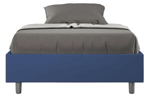 Letto 1 Piazza E Mezzo 120x190 cm Senza Rete Senza Testata Imbottito in Similpelle Azelia Blu
