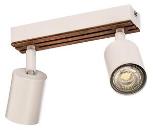 Envostar Tino faretto soffitto 2 luci bianco/legno