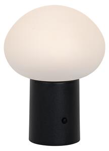 Lampada da tavolo nera con LED dimmerabile in 3 fasi ricaricabile - Louise