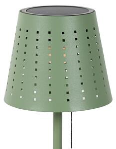 Lampada da tavolo per esterni verde con LED dimmerabile in 3 fasi, ricaricabile e solare - Ferre
