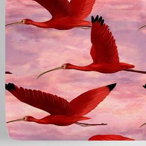 Carta da Parati Carta da Parati Tropicale Rosa Uccelli al Tramonto 15€/mq | Spedizione Gratuita | Carta Da Parati Camera Da Letto | Carta Da Parati