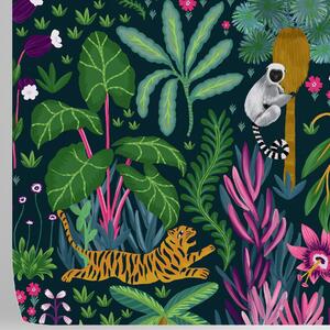 Carta da Parati Carta da Parati Giungla Tropicale con Scimmie e Tigre 15€/mq | Spedizione Gratuita | Carta Da Parati Camera Da Letto | Carta Da Parati