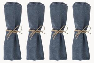 Set di 4 tovaglioli in lino Wild Clematis