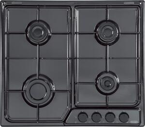 De Longhi FFN 46 ASV Piano Cottura 4 Fuochi a Gas Larghezza 60 cm Smaltato colore Nero