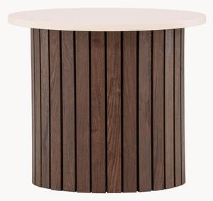 Tavolino rotondo effetto legno e pietra Visingsö