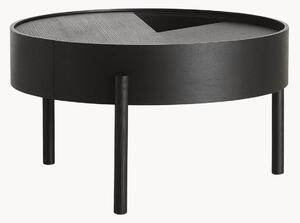 Tavolino rotondo in legno con vano contenitore Arc