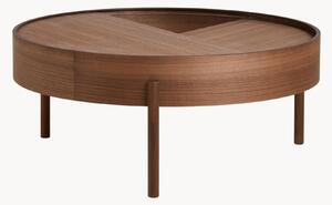 Tavolino rotondo da salotto in legno con vano contenitore Arc