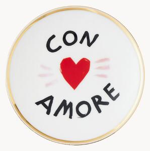 Piatto da dessert fatto a mano Con Amore