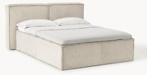 Letto boxspring in velluto a coste Lennon