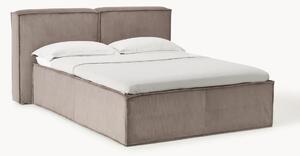 Letto boxspring in velluto a coste Lennon