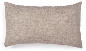 Fodera cuscino Casilda marrone in lino e cotone 30 x 50 cm