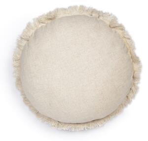 Fodera cuscino rotondo Araceli in lino naturale Ø 45 cm