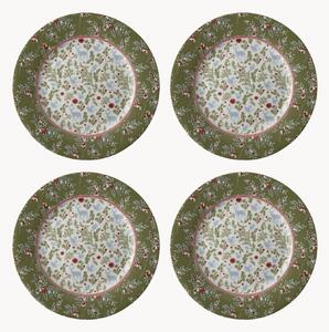 Set di 4 piatti da dessert in porcellana Gift