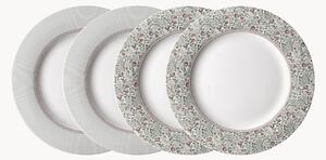 Set di 4 piatti da colazione in porcellana Flat
