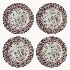 Set di 4 piatti da dessert in porcellana Gift