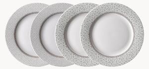 Set di 4 piatti da dessert in porcellana Gift Set Flat