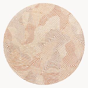 Tappeto rotondo jacquard lavabile da interno-esterno Coral