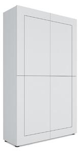 Credenza Alta 4 Ante 100x35x165 cm Elios Bianco Lucido