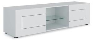 Mobile Tv 2 Ante Con Vano A Giorno 150x40x40 cm Elios Bianco Lucido