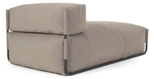 Pouf divano modulare longue schienale outdoor Square verde e alluminio nero 165 x 101 cm