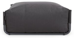 Pouf divano modulare 100% outdoor Square grigio scuro e alluminio nero 101 x 101 cm