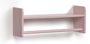 Mensola appendiabiti Florentina in MDF e finitura rosa 52,5 cm FSC