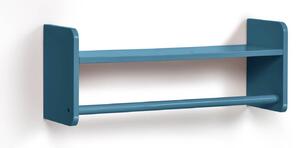 Mensola appendiabiti Florentina in MDF e finitura blu 52,5 cm FSC