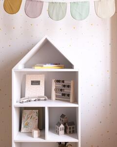 Libreria a casetta per bambini Celeste in MDF bianca 50 x 105 cm