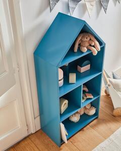 Libreria a casetta per bambini Celeste in MDF blu 50 x 105 cm