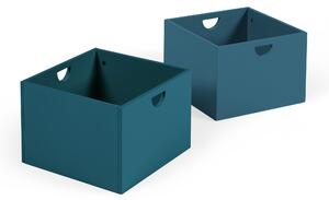 Set 2 cassetti per mobile contenitore Nunila in MDF blu