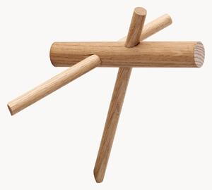 Set di 2 ganci da parete in legno Sticks