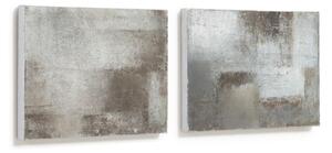 Set Vinka di 2 quadri bianchi e grigi 30 x 40 cm
