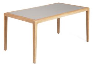 Tavolo Better in polycement e massello di acacia 160 x 90 cm