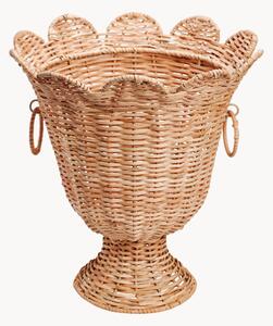 Vaso decorativo in rattan fatto a mano Scallop, alt. 31 cm