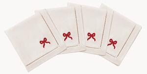 Set di 4 tovaglioli fatti a mano Bow