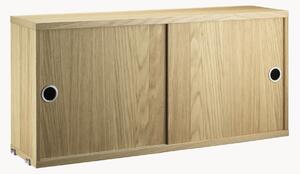 Armadietto con ante scorrevoli String System, larg. 78 x prof. 20 cm