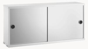 Armadietto con 2 ante a specchio String System, larg. 78 x prof. 20 cm